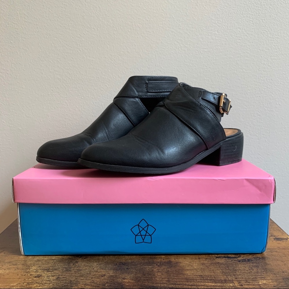 Black Cut Out Ankle Boots